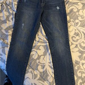Old Navy Curvy Profile Mid Rise Skinny Jeans Distressed Size 6